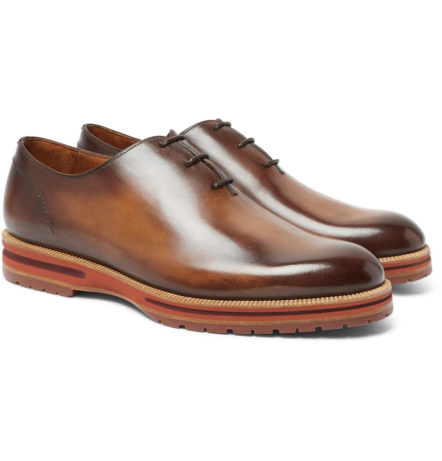 Berluti Alessio Whole-cut Leather Oxford Shoes in Brown for Men | Lyst UK
