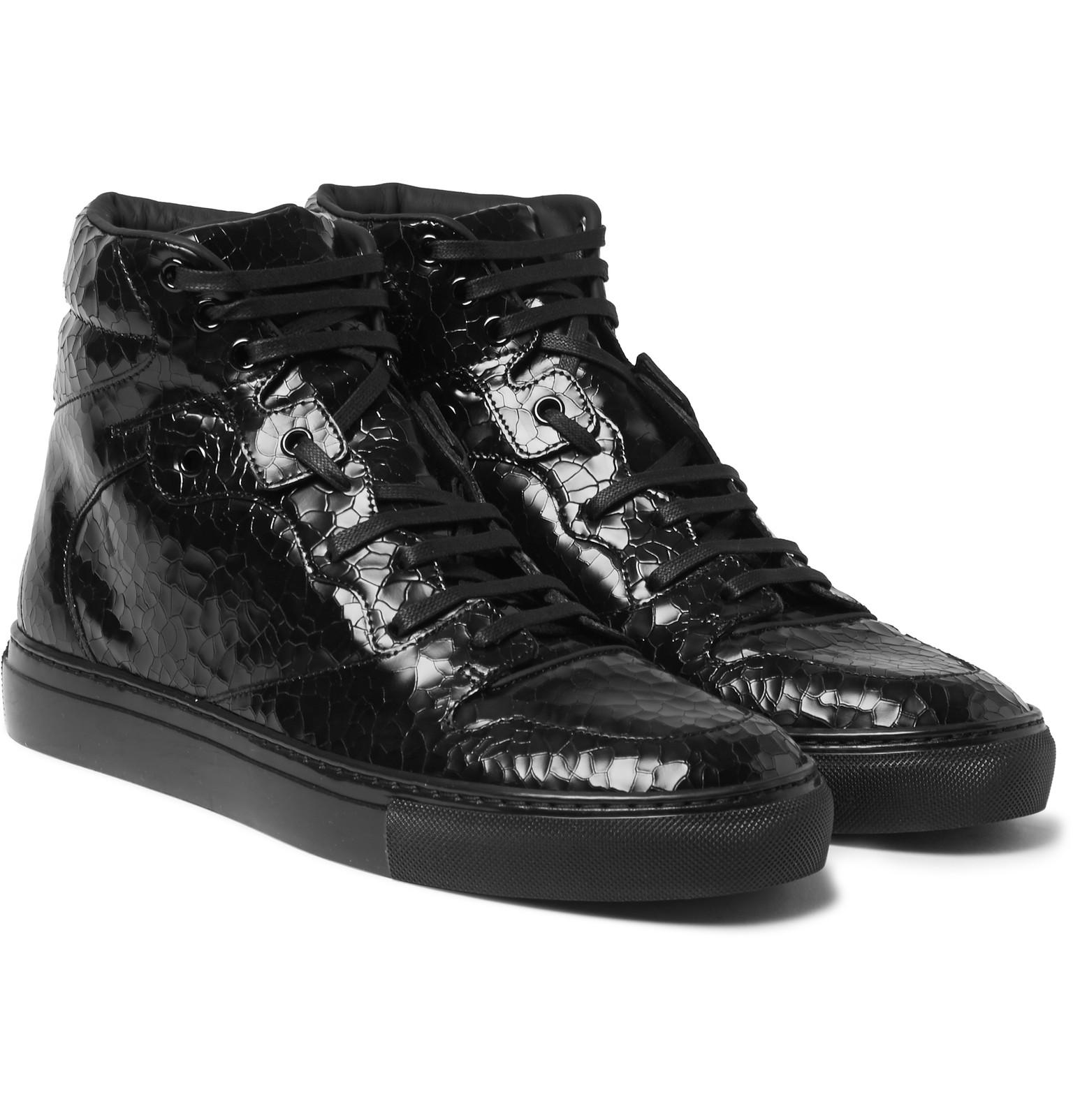 balenciaga patent leather sneakers