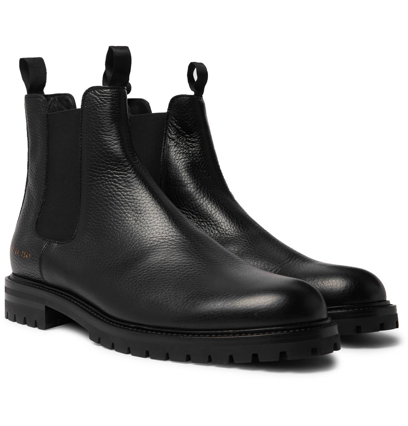 common projects black leather boots