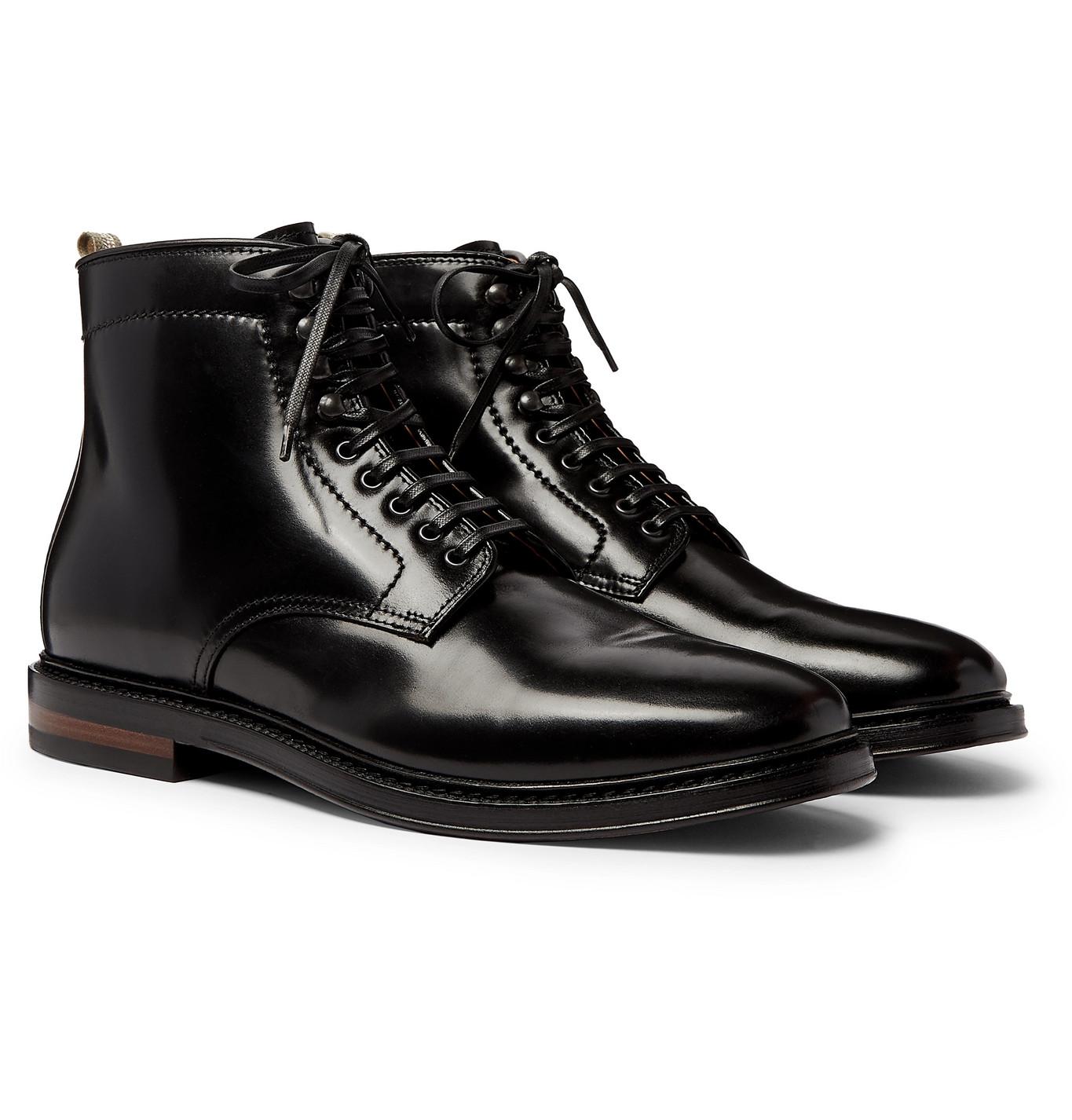 Officine Creative Hopkins Cordovan Leather Boots in Black for Men - Lyst