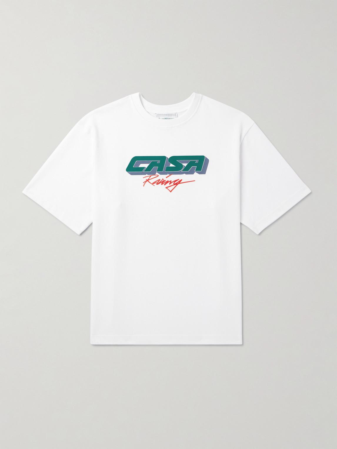 CASABLANCA Casa Racing Brand-print Organic Cotton-jersey T