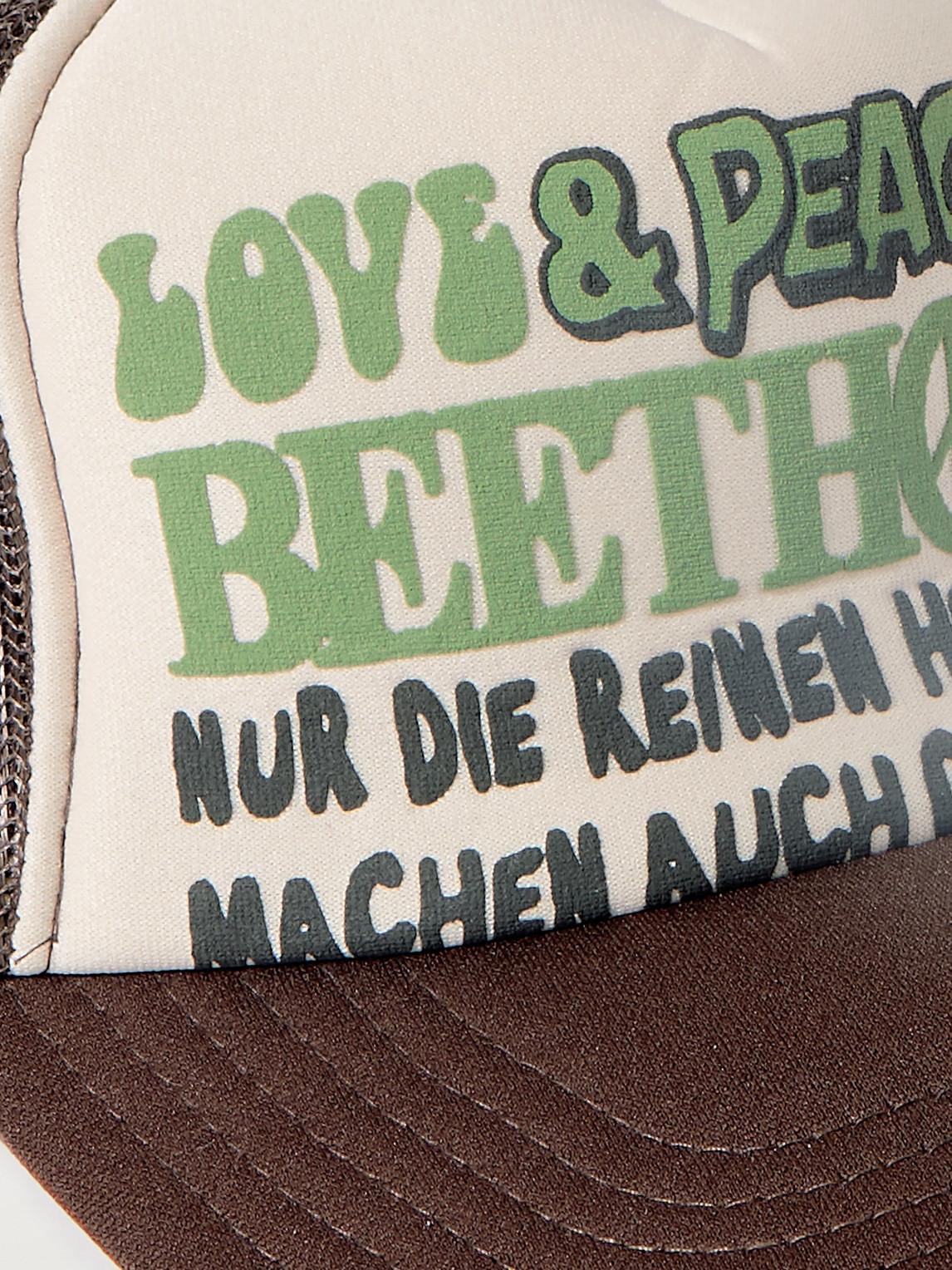 Kapital Love & Peace And Beethoven Printed Neoprene And Mesh