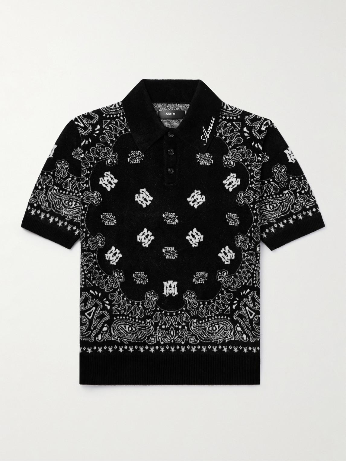 Amiri Bandana Print Polo Shirt in Black for Men | Lyst Canada