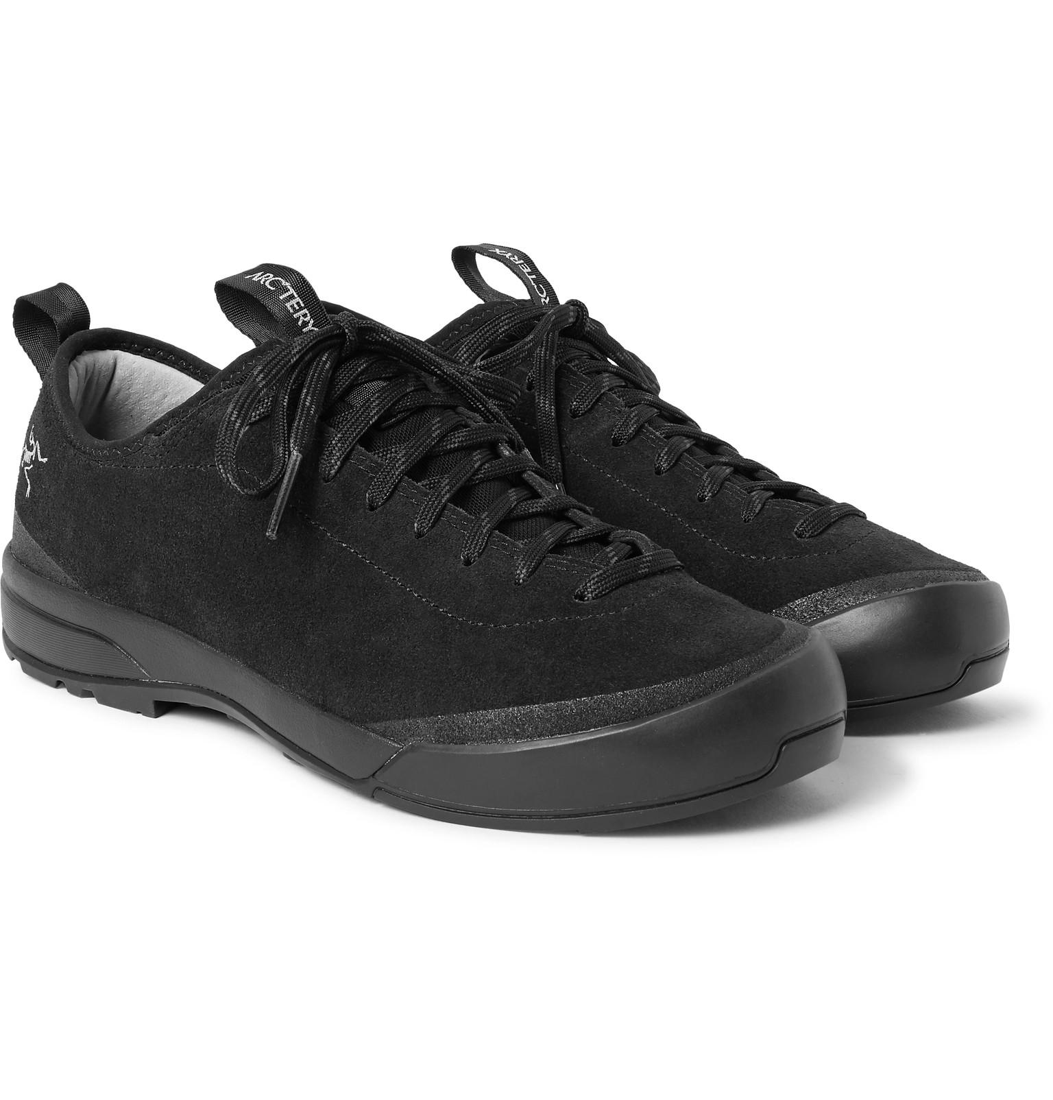 Arc'teryx Acrux Sl Suede Hiking Sneakers in Black for Men - Lyst