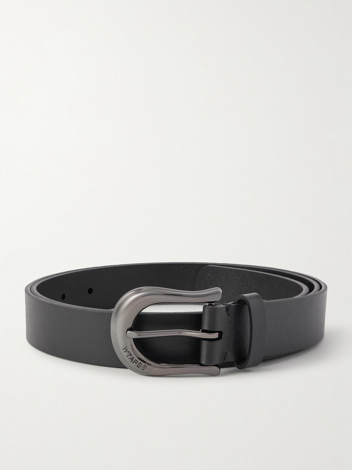 WTAPS 3Cm Hoof Recycled-Leather Belt in Black for Men | Lyst UK