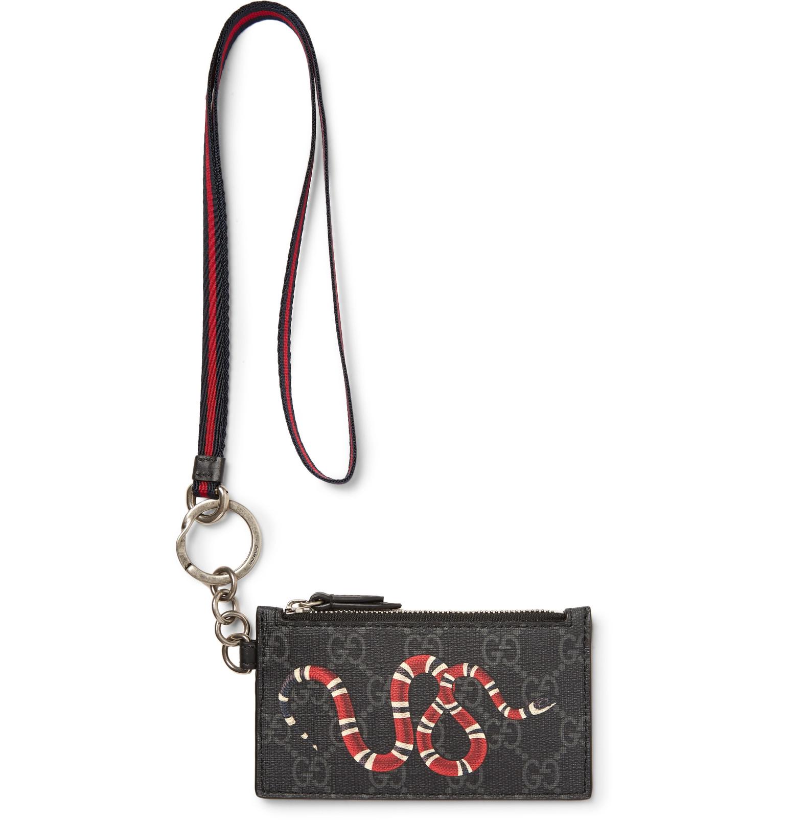 Gucci Printed Monogrammed Coated-canvas And Leather Zipped 