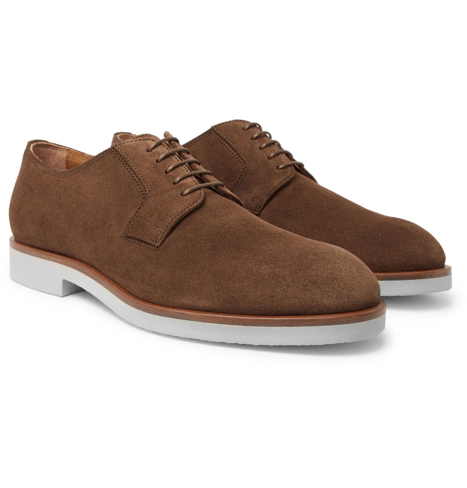 hugo boss suede derby shoes