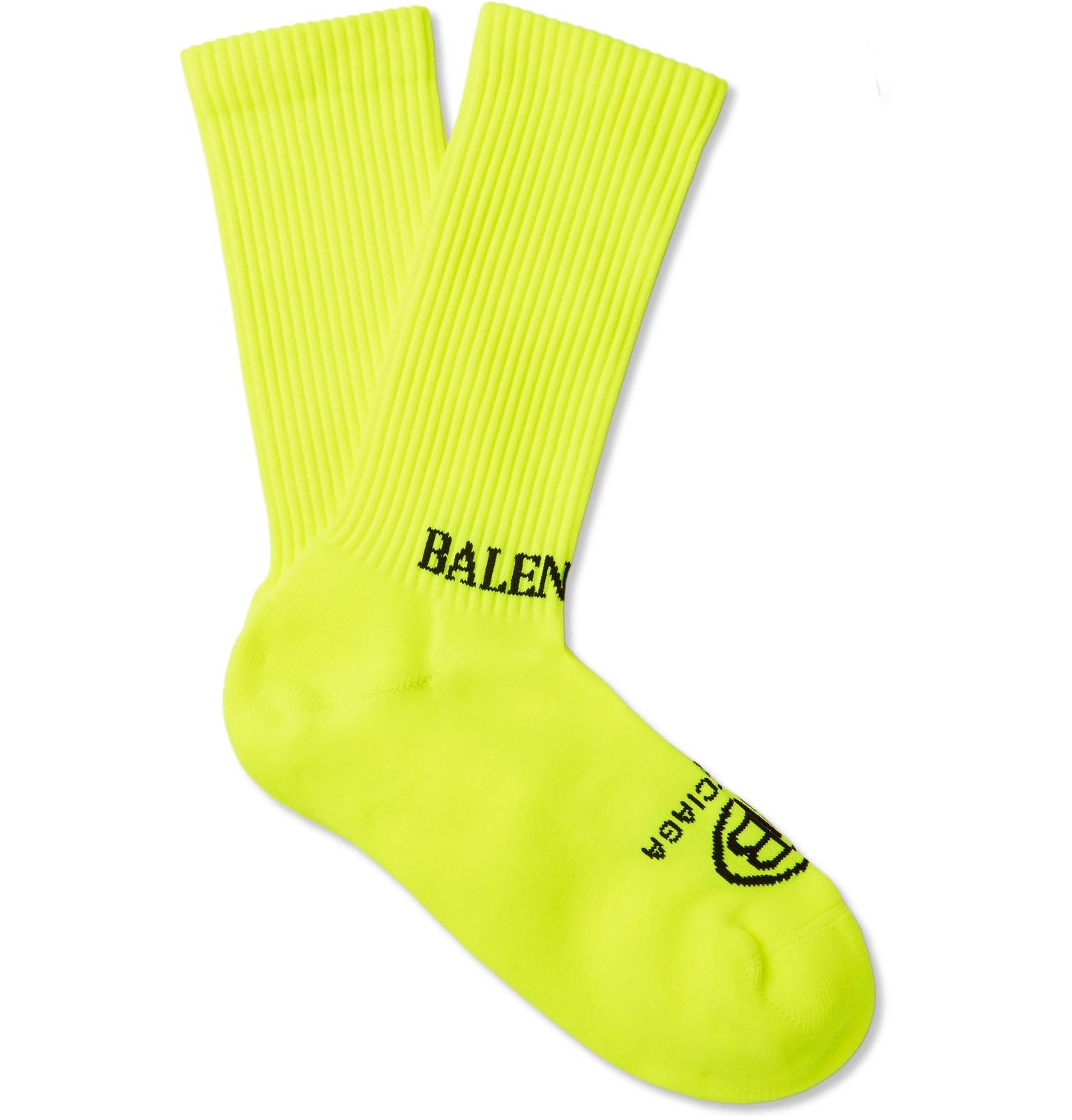 yellow balenciaga socks