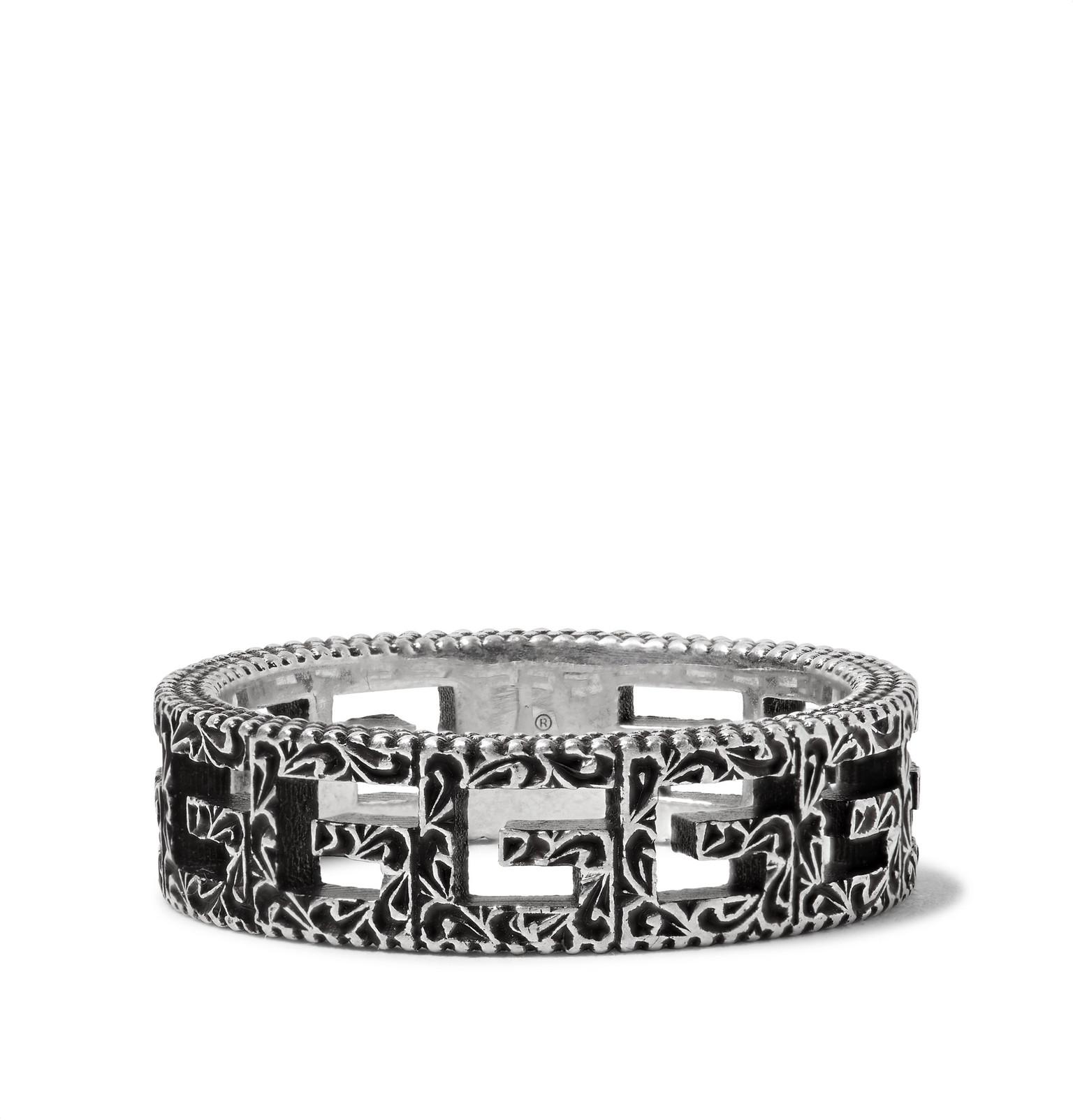 gucci ring silver mens