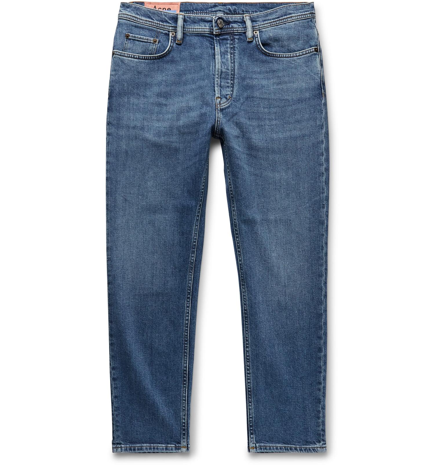 Acne Studios River Slimfit Tapered Stretchdenim Jeans in Blue for Men