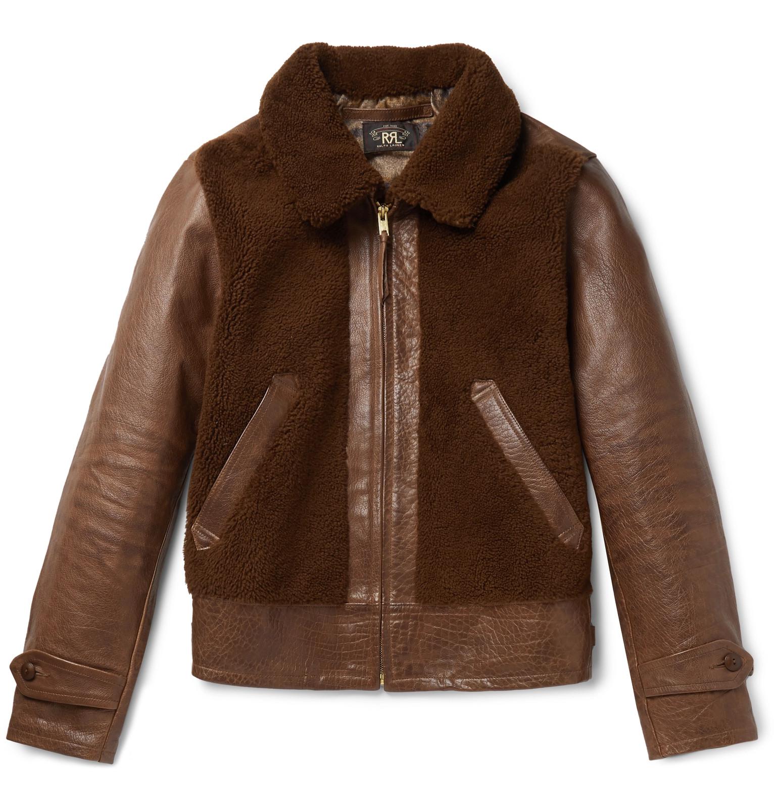 Ralph Yates Shearling Lauren Brown Jacket q6t61f