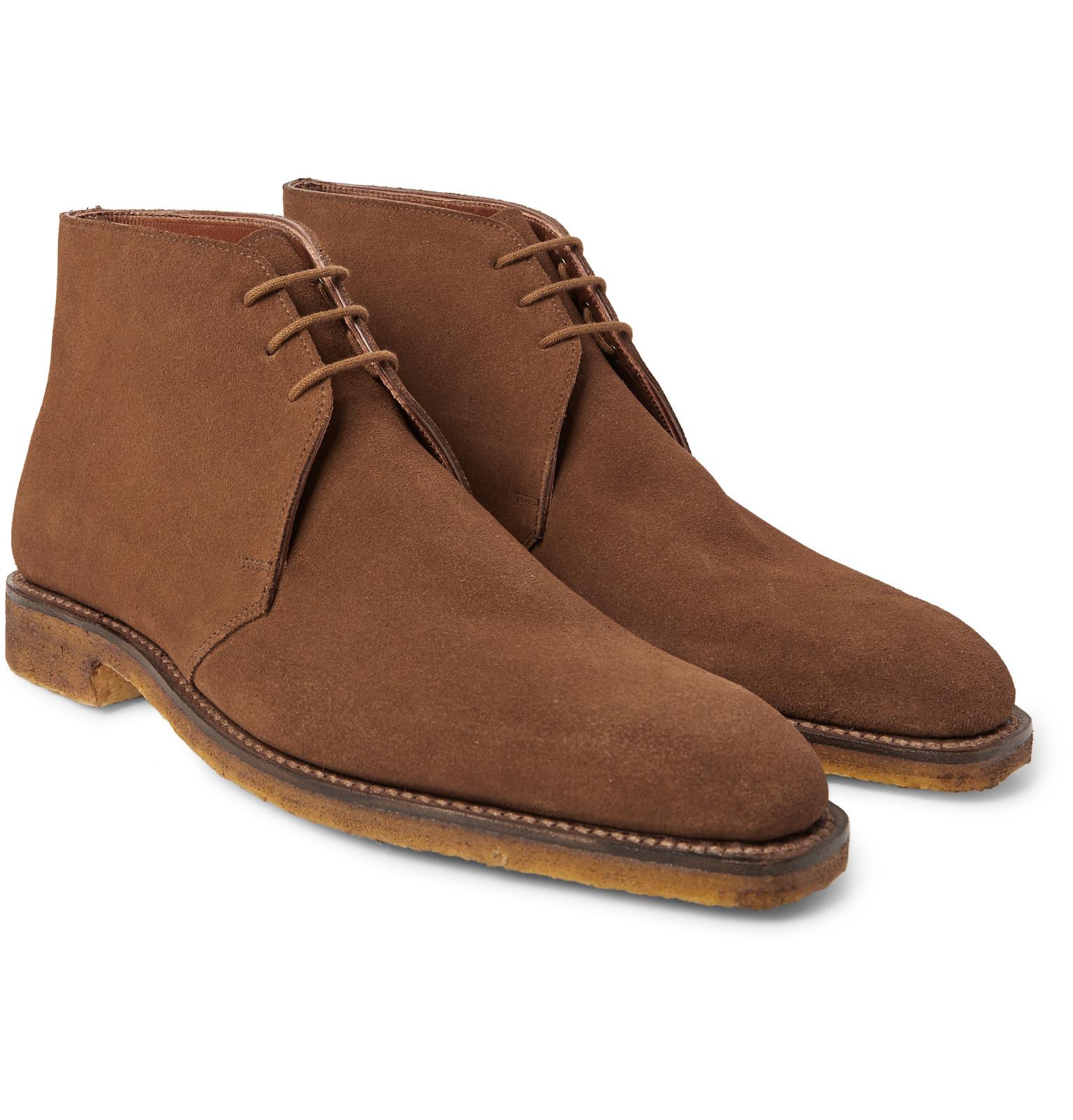 George Cleverley Suede Chukka Boots in Brown for Men - Lyst