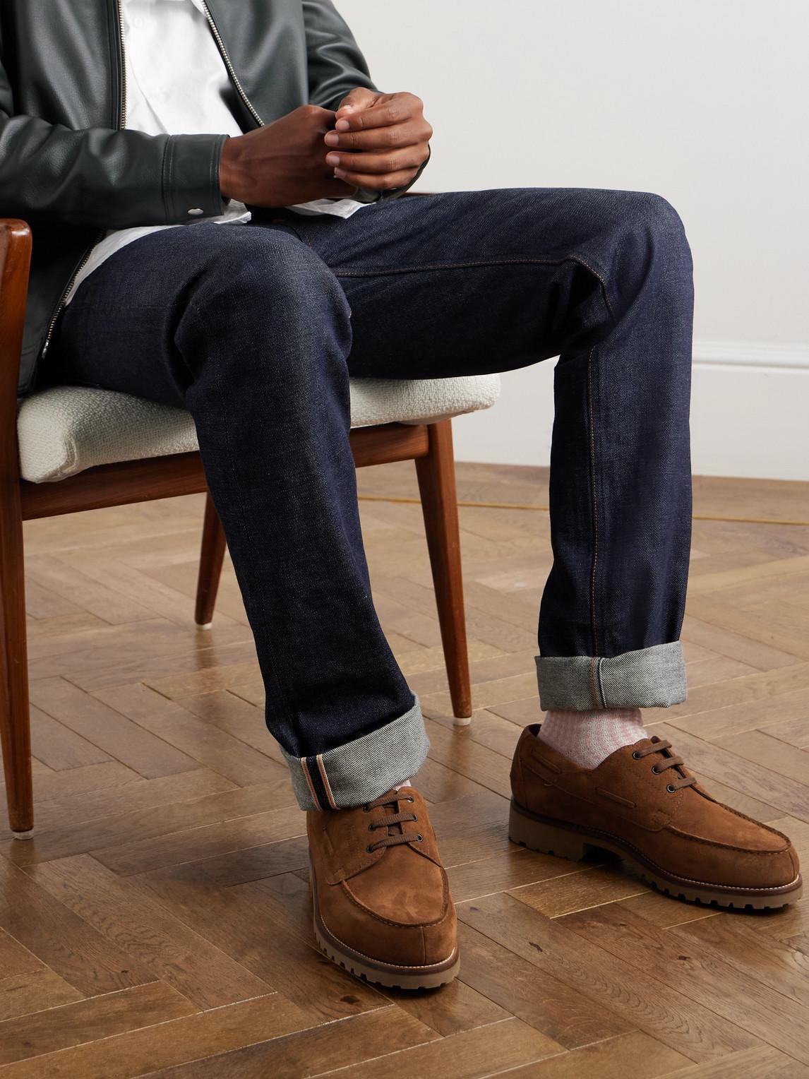 Blue Suede Derby Shoes Suede Shoes With Jeans Blue Jeans Gray