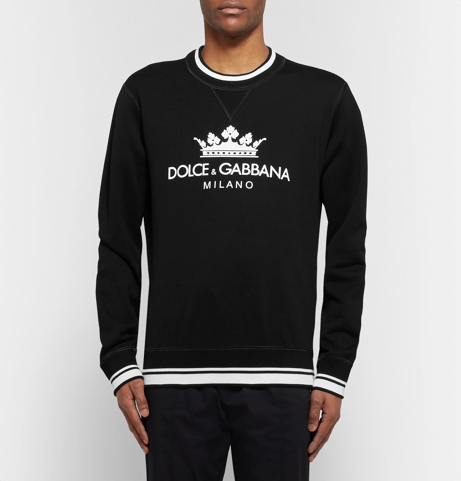 Dolce and gabbana milano logo crew sweatshirt Clearance
