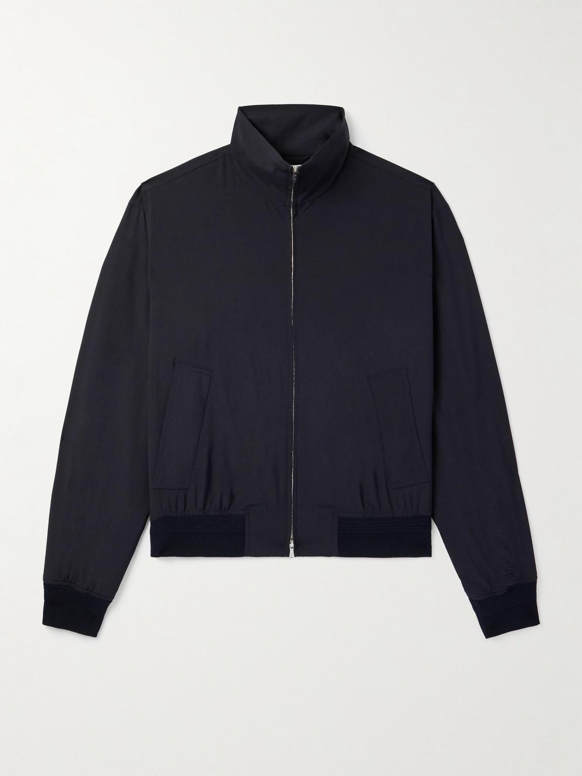 Bottega Veneta Wool Bomber Jacket in Blue for Men | Lyst UK