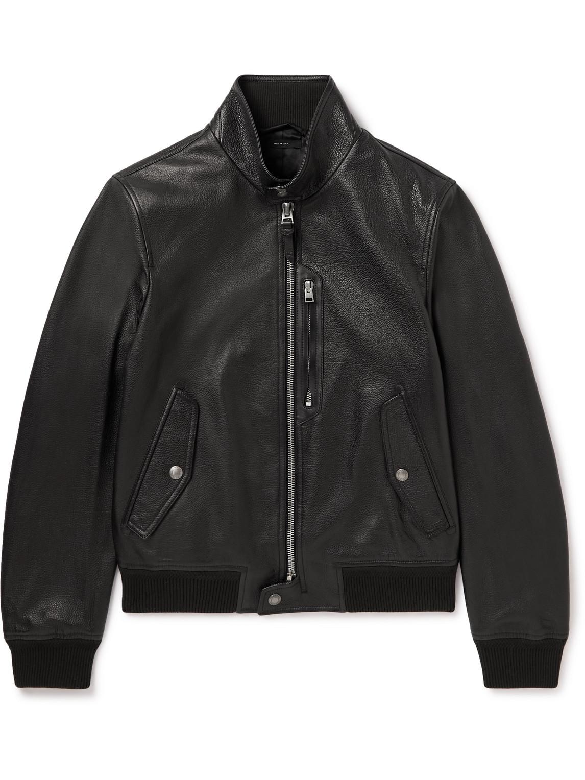 Tom Ford Full-grain Leather Jacket in Black for Men | Lyst