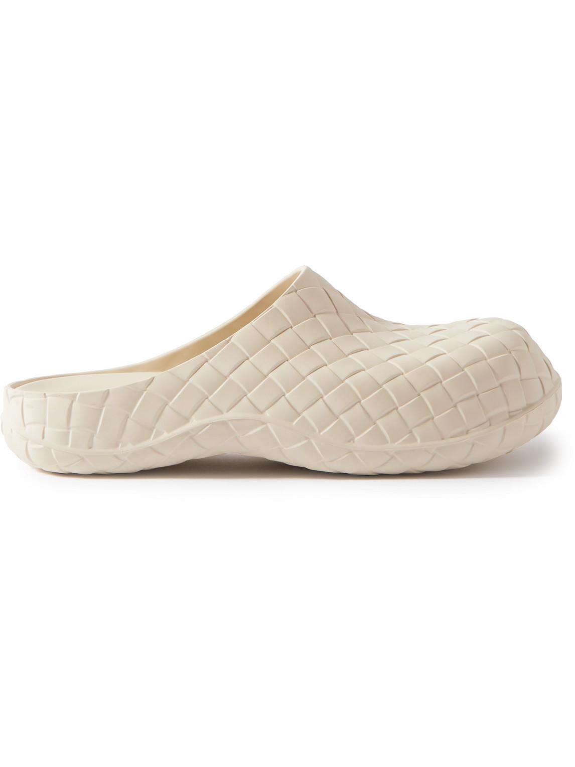 Bottega Embossed Rubber Clogs in White for Men Lyst