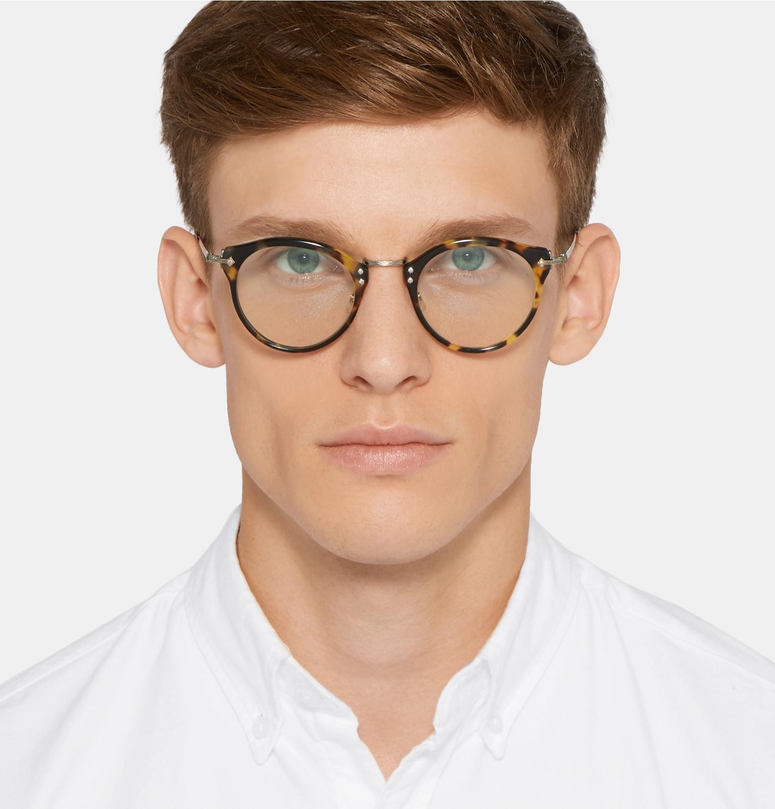 Oliver Peoples Op-505 Round-frame Tortoiseshell Acetate And Gold 