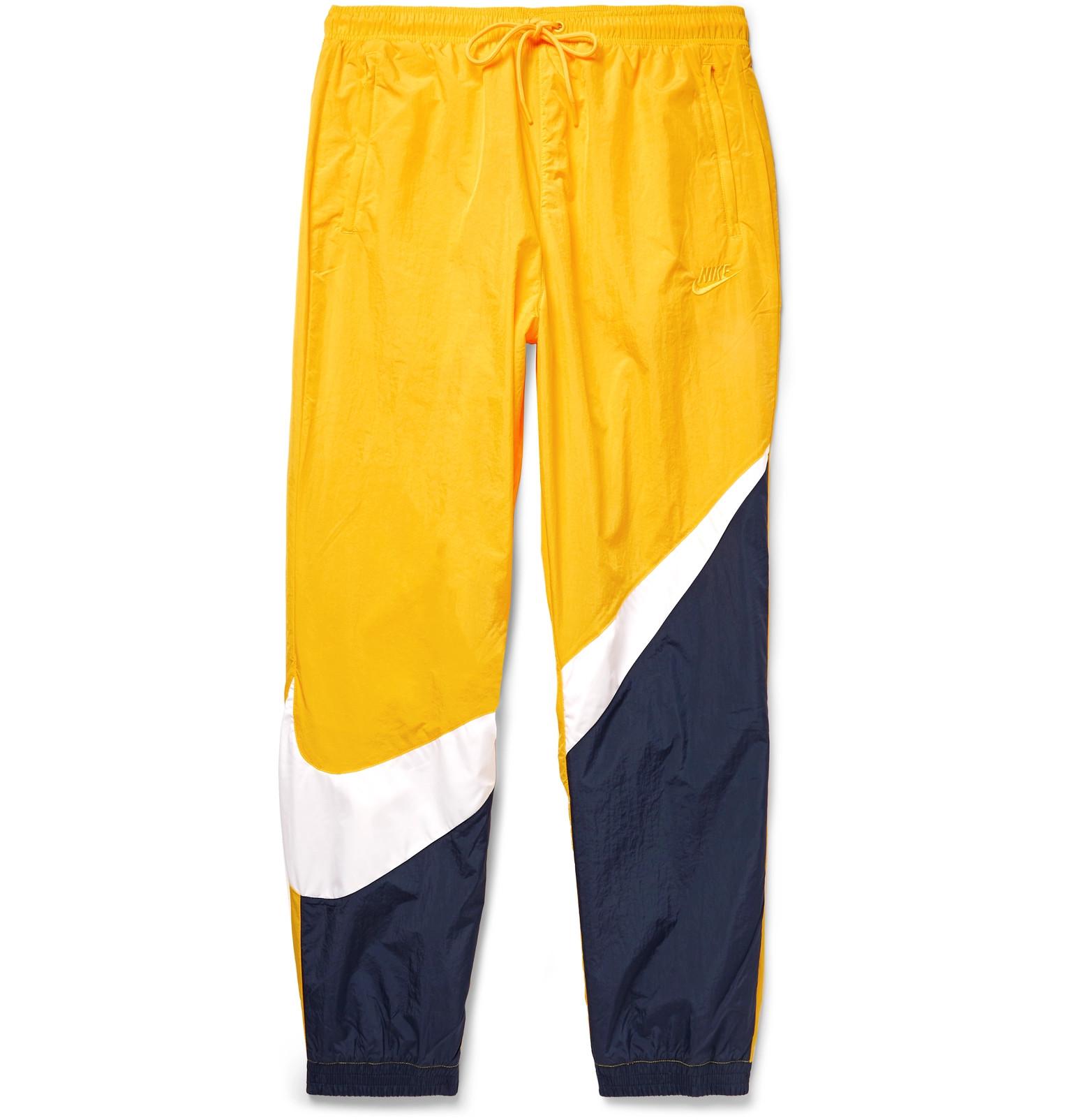 nike colourblock woven popper track pants