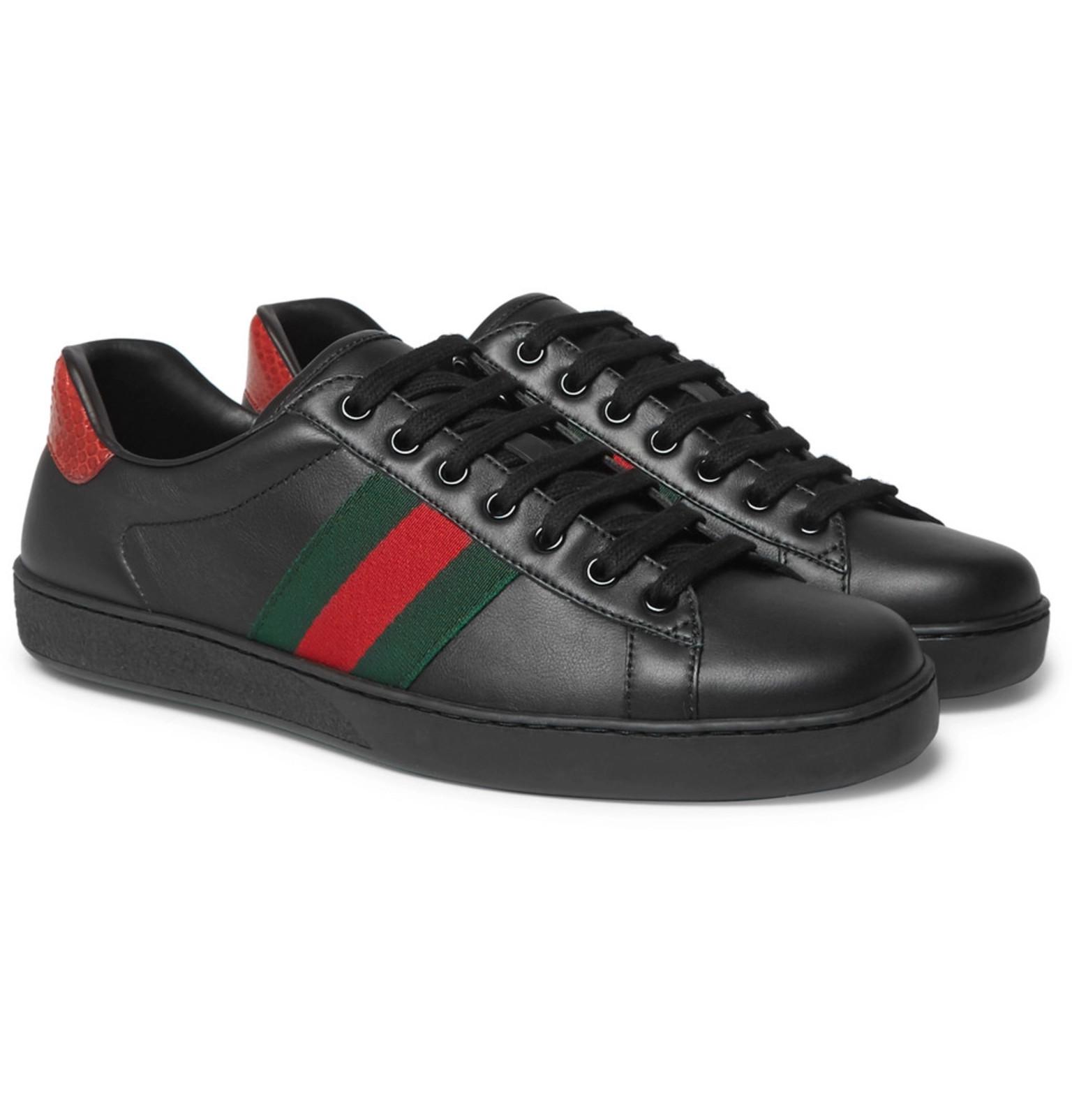 gucci ace croc leather heel