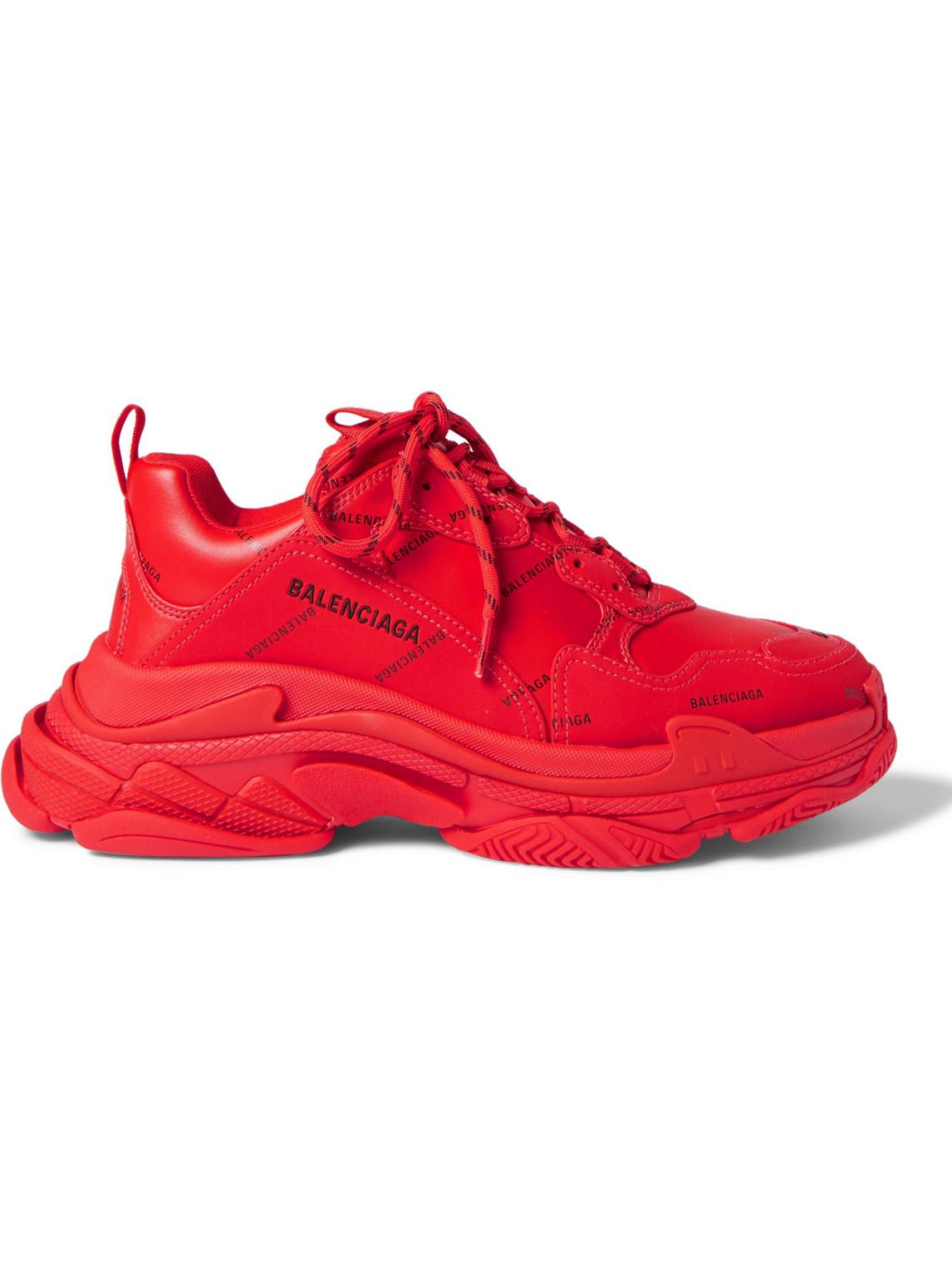Balenciaga Synthetic Triple S Clear Sole Sneaker in Red for Men | Lyst
