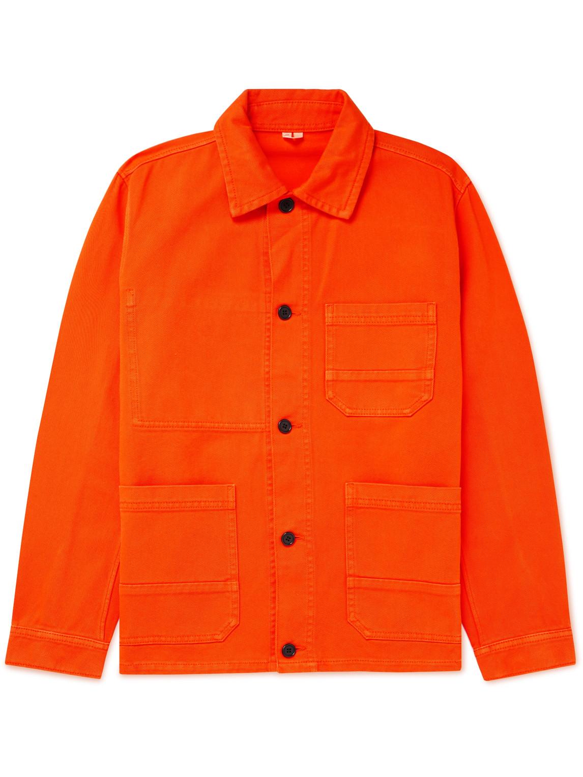 ARKET Basim Cotton-twill Overshirt in Orange for Men | Lyst