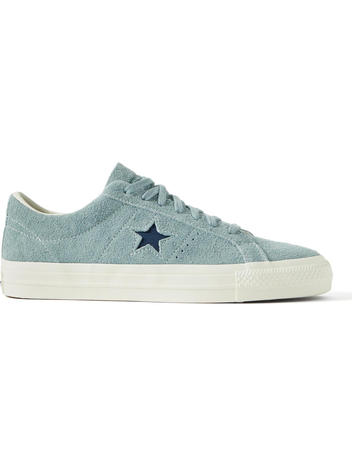 Converse One Star Pro Canvas-trimmed Suede Sneakers in Blue for Men | Lyst