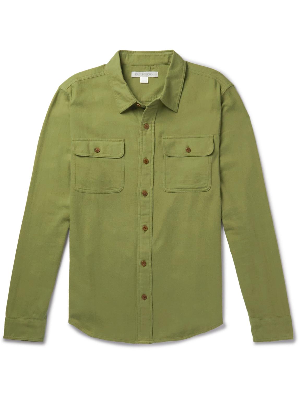 Outerknown Dillon Cottonflannel Shirt in Green for Men Lyst