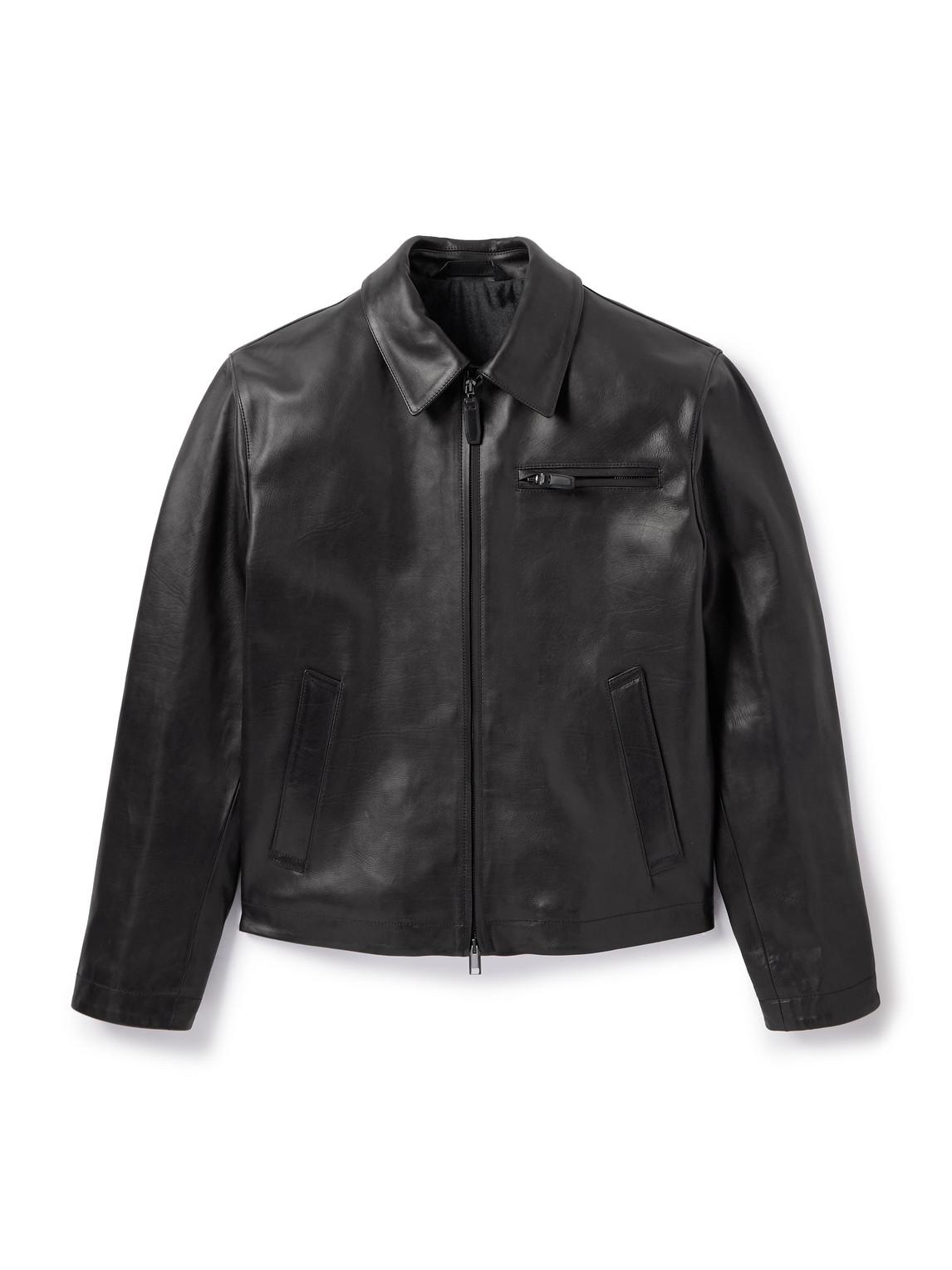 brioni-Black-Leather-Blouson-