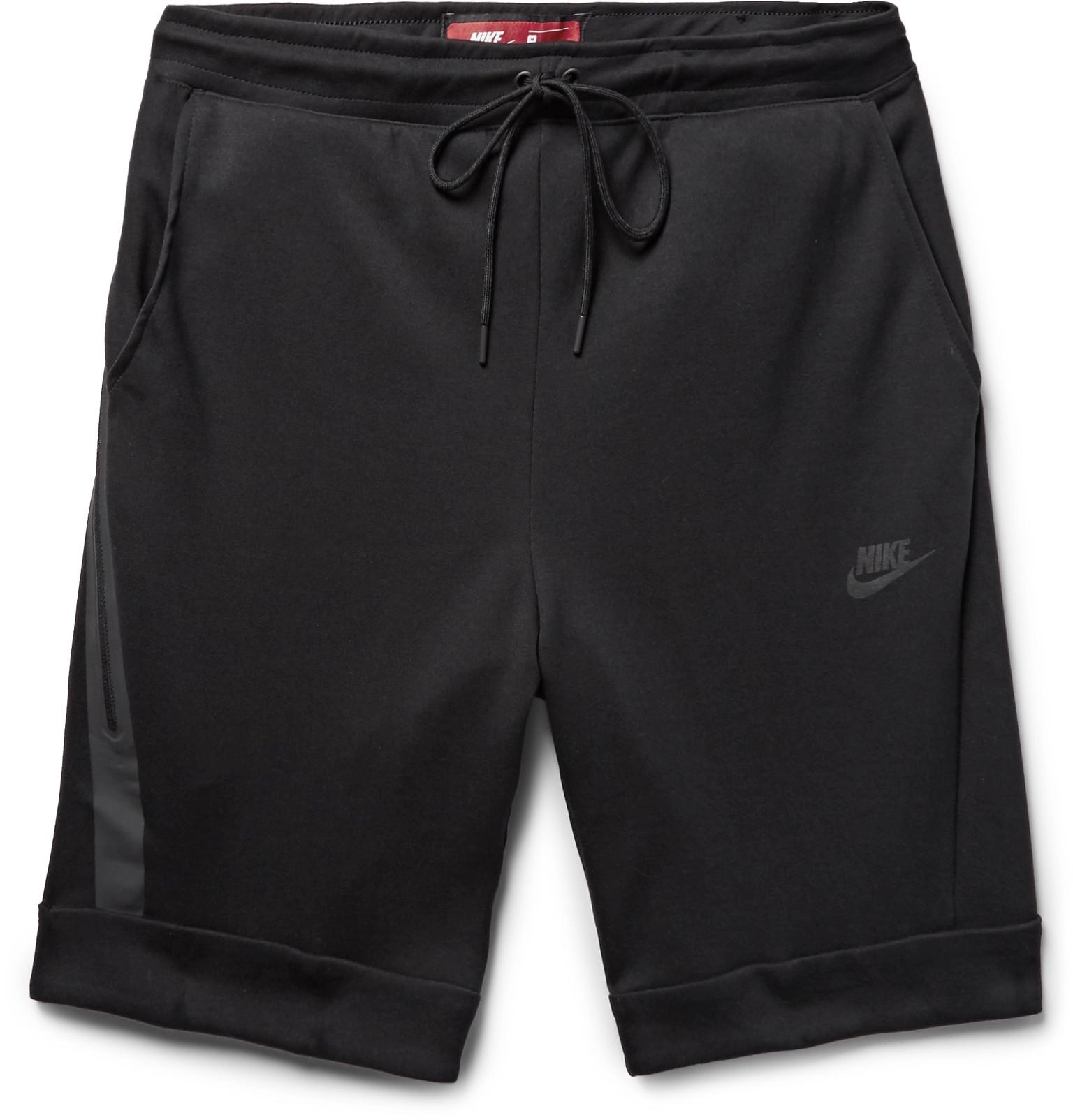 Nike Cotton-blend Tech Fleece Shorts in Black for Men - Lyst