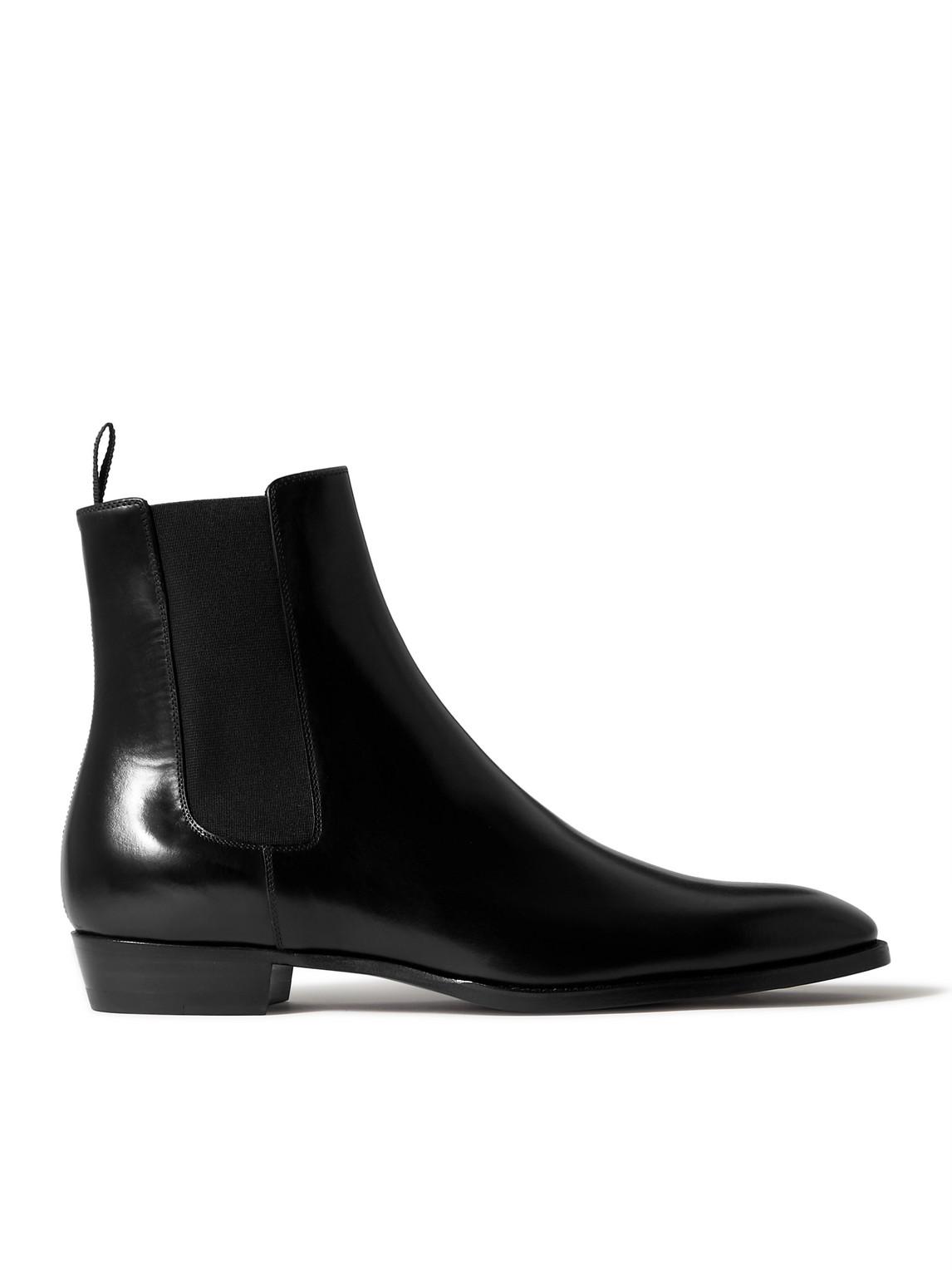 CELINE HOMME Leather Chelsea Boots in Black for Men | Lyst