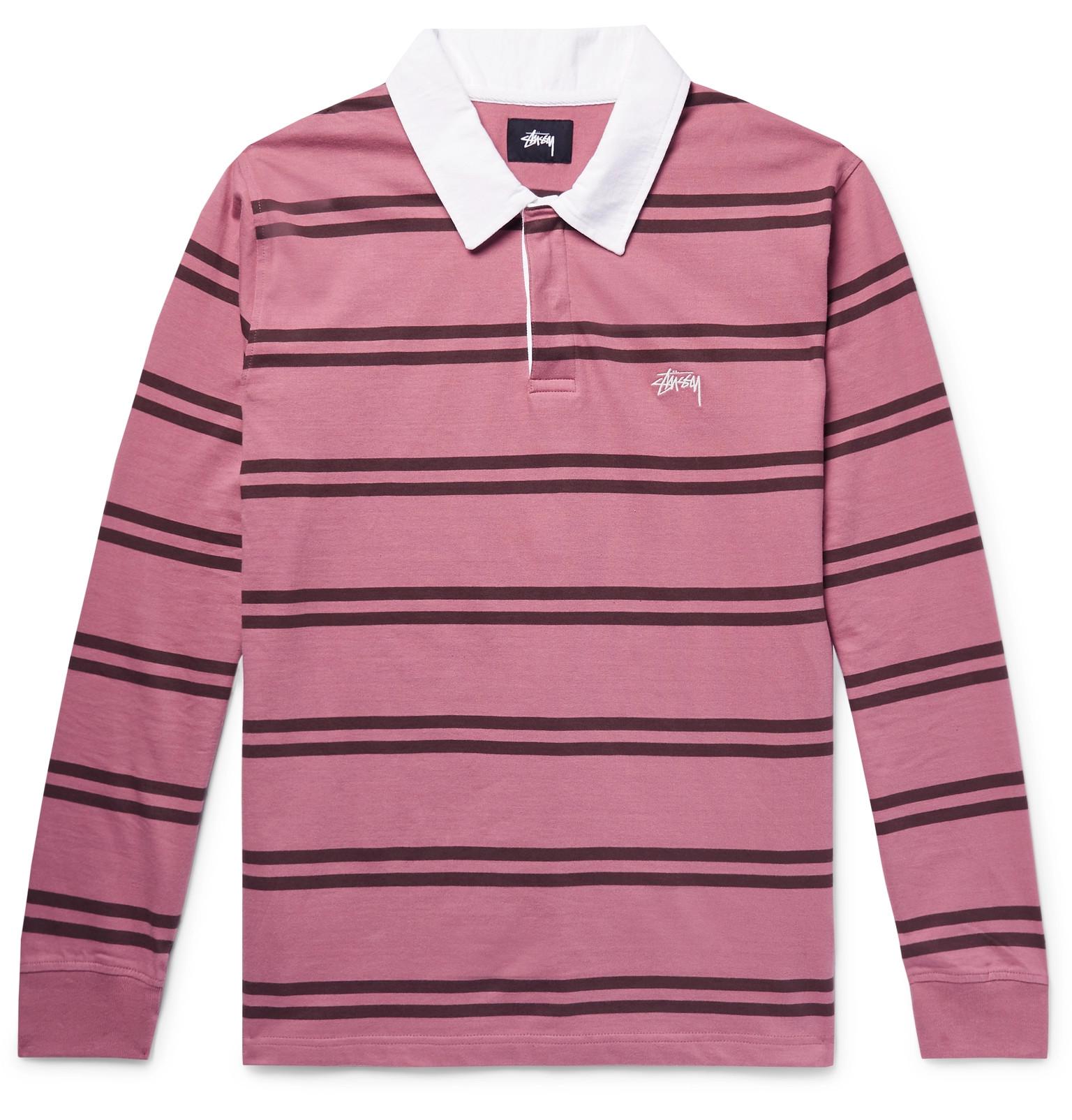 Download Stussy Cotton Polo Shirt in Pastel Pink (Pink) for Men - Lyst