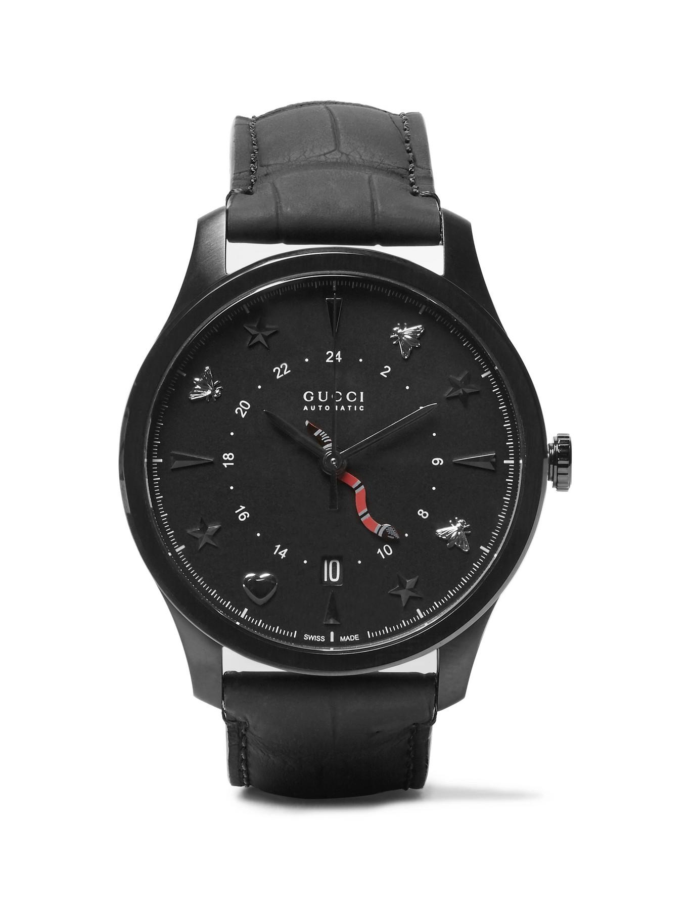 Gucci G-timeless 40mm Pvd And Alligator 