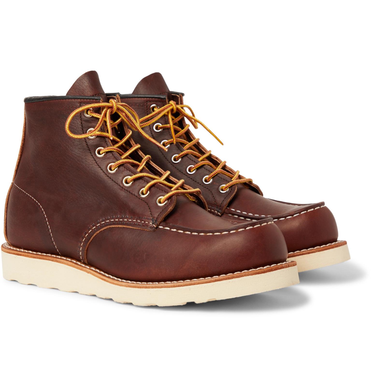 Red Wing 8138 Moc Leather Boots in Dark Brown (Brown) for Men - Save 30 ...