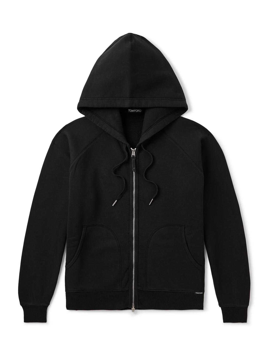 アウターその他 TOM FORD TOWELLING HOODIE TOM FORD - Towelling Cotton-Terry Zip-Up Hoodie - Green TOM FORD