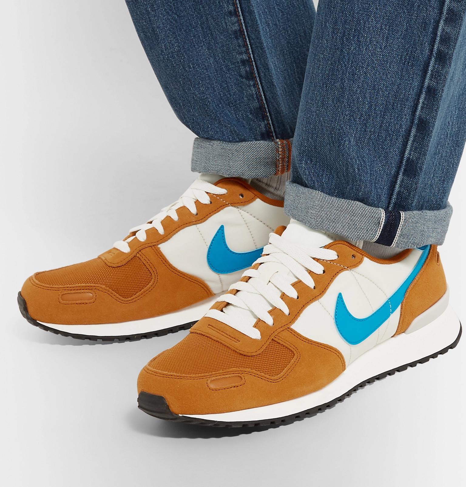 nike air vortex suede nylon and mesh sneakers