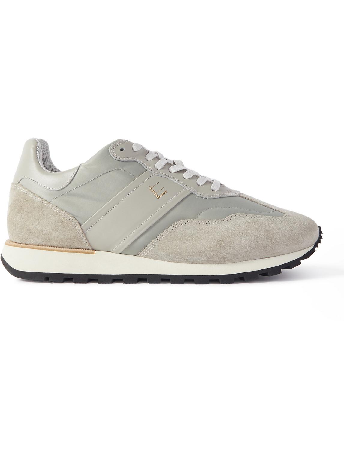 Dunhill Legacy Runner Suede-trimmed Leather And Nylon Sneakers in Gray ...