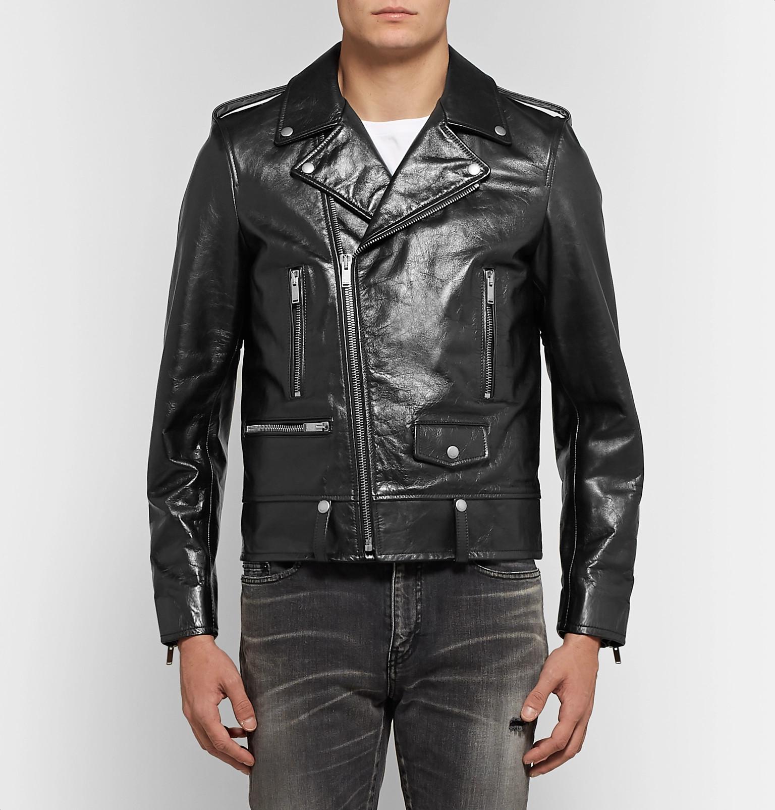 full grain leather motorcycle jacket