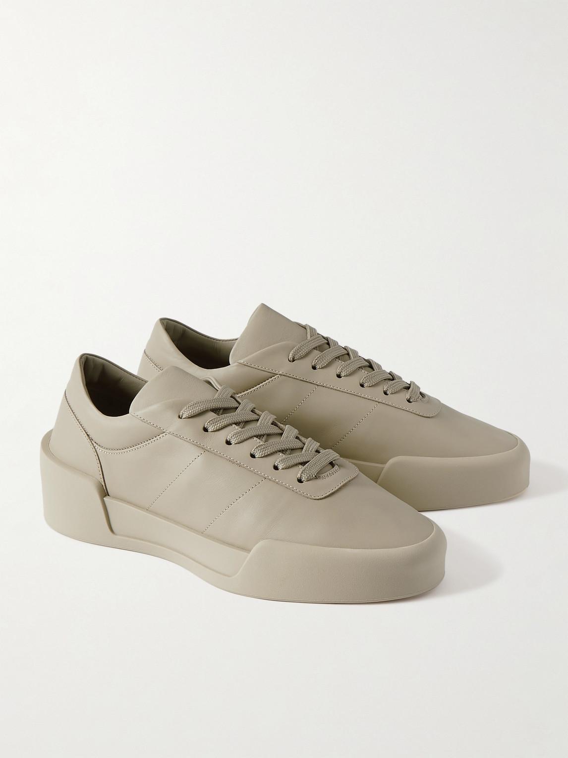 Fear Of God Aerobic Low Leather Sneakers in Natural for Men