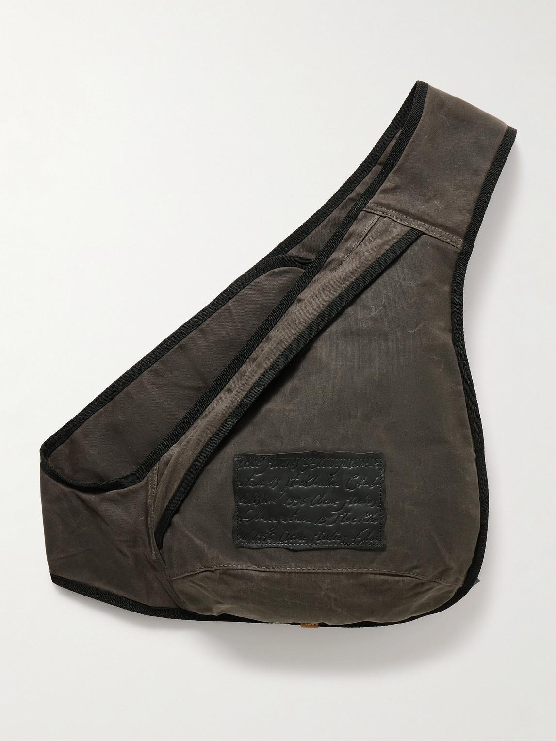 Acne Studios Andemer Leather Appliqued Coated Canvas Sling Backpack in Black for Men Lyst UK