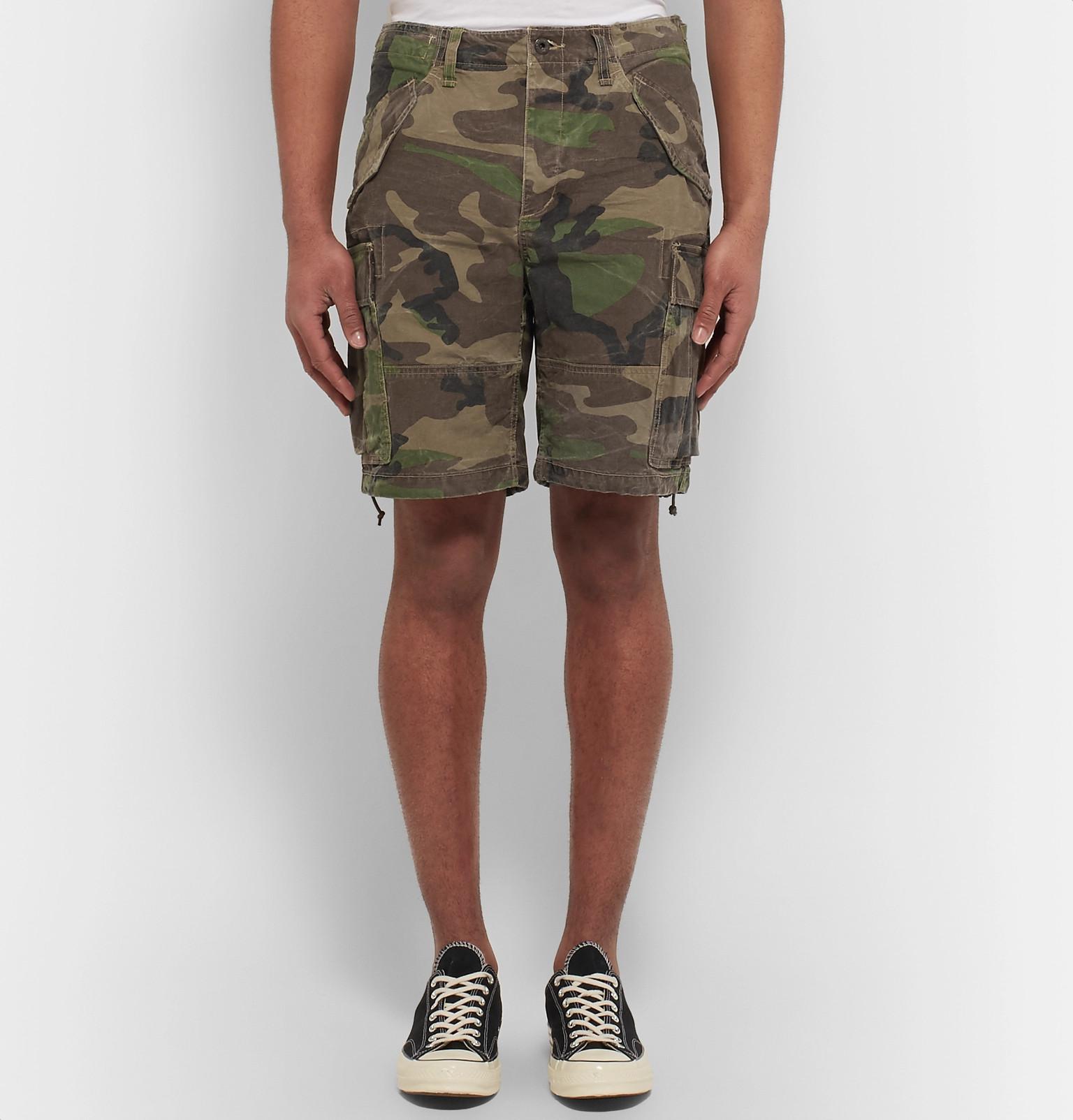 Polo Ralph Lauren Camouflage-print Cotton Cargo Shorts in Green for Men ...