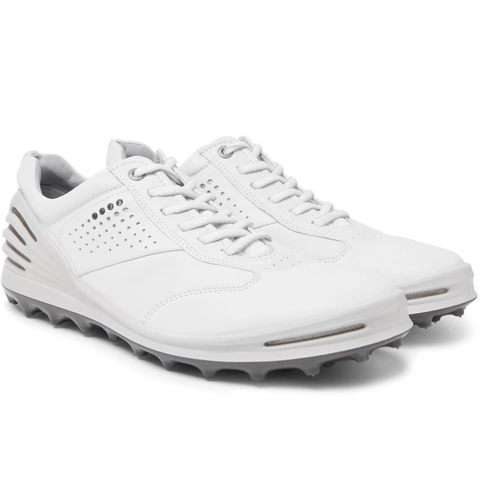 Ecco Cage Pro Hydromax Leather Golf Shoes in White for Men - Lyst