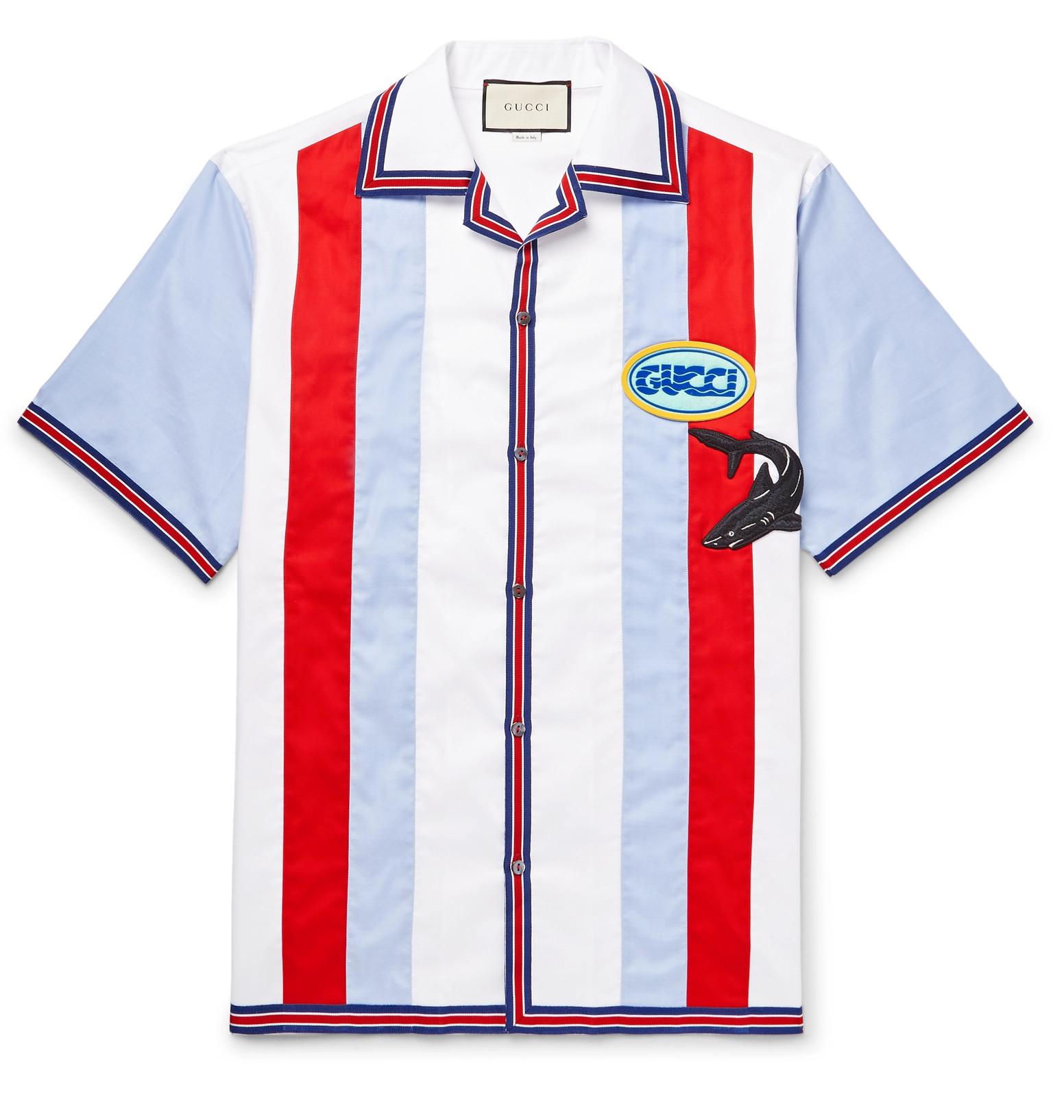 gucci camp collar shirt