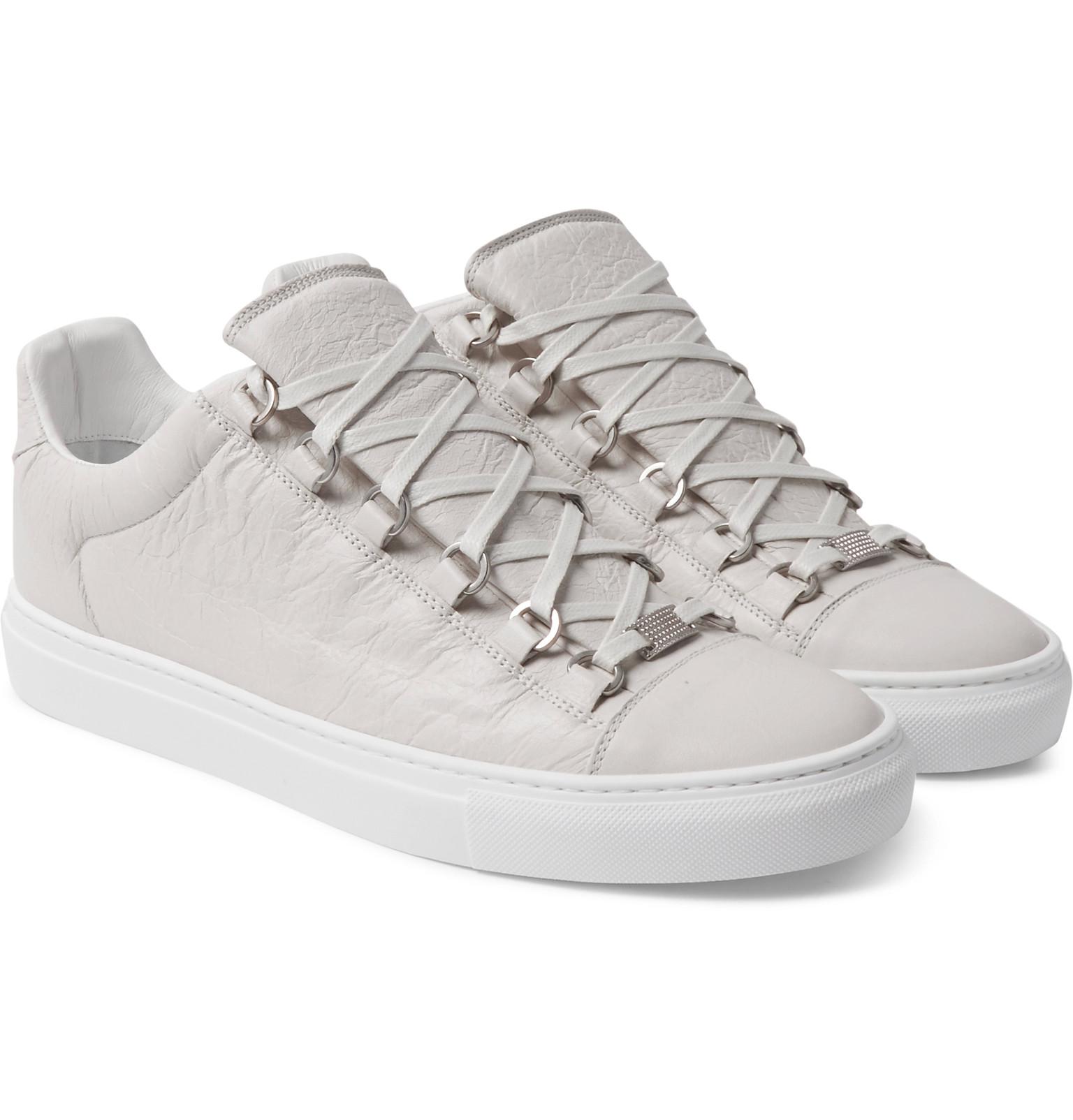 Balenciaga Arena Low-top Leather Trainers in White for Men | Lyst Australia