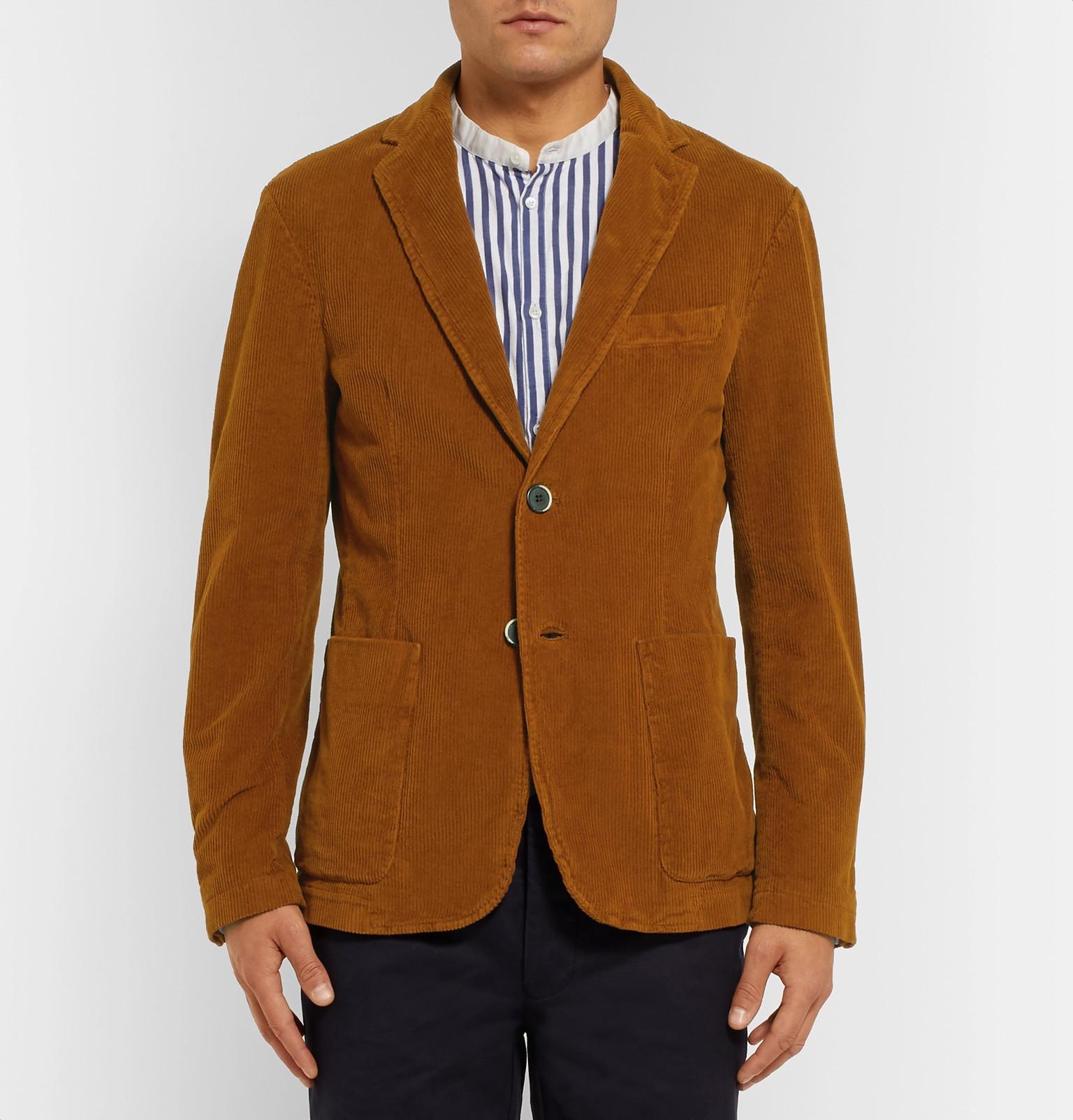 unstructured corduroy blazer