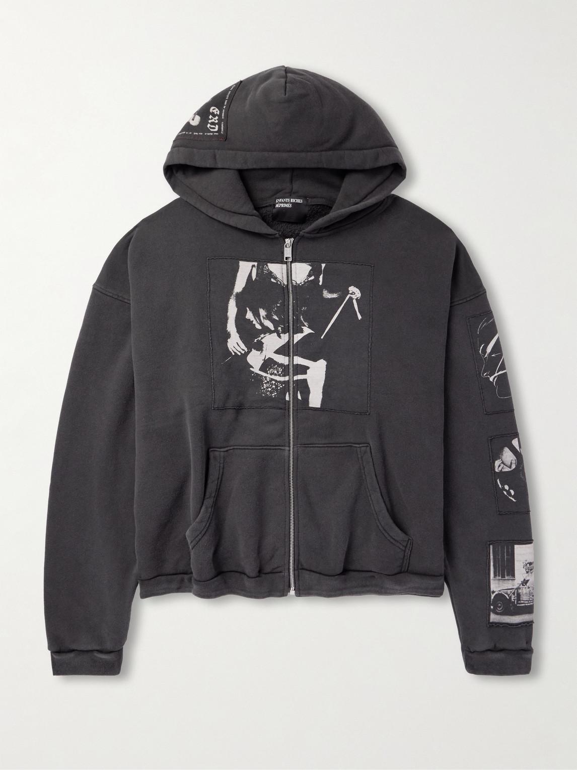 Enfants Riches Deprimes Oversized Printed Cotton-jersey Zip