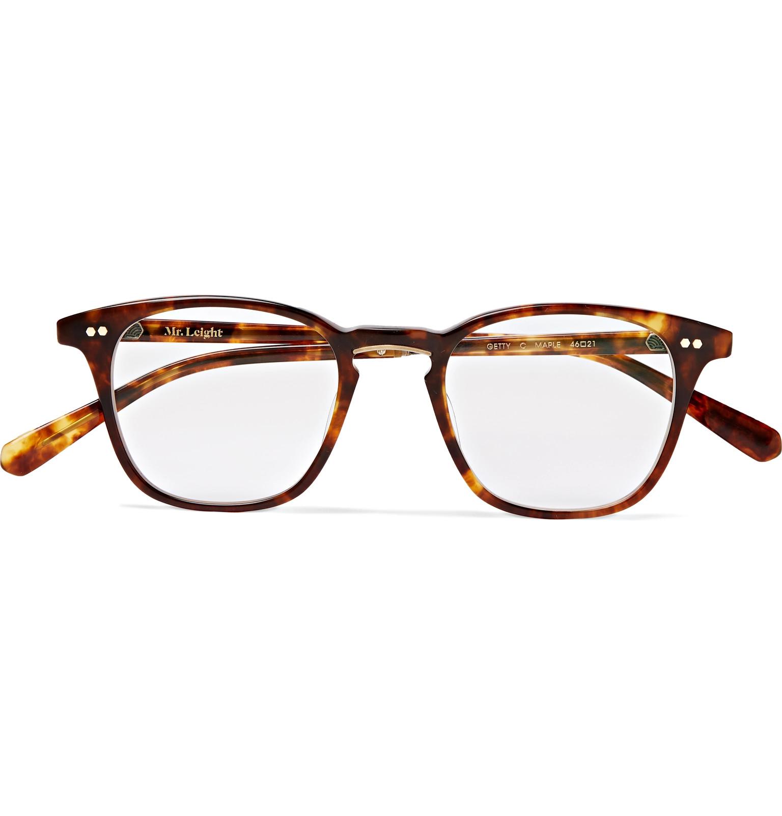 Mr Leight Getty C Square Frame Tortoiseshell Acetate Optical Glasses