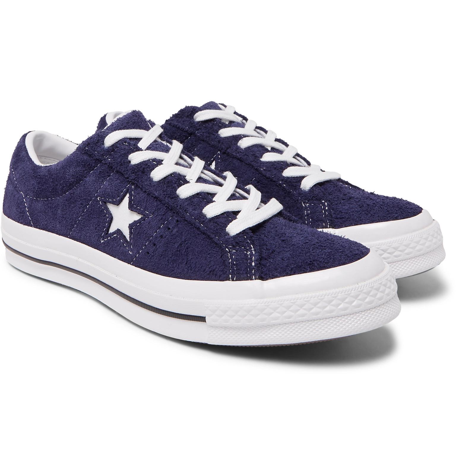 Converse One Star Navy Premium Suede Ox Trainers Men's Shoes (trainers) In  Blue for Men - Lyst