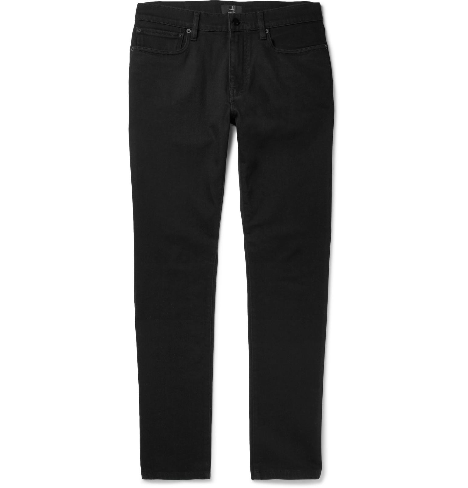 Dunhill Slimfit Stretchdenim Jeans in Black for Men Lyst