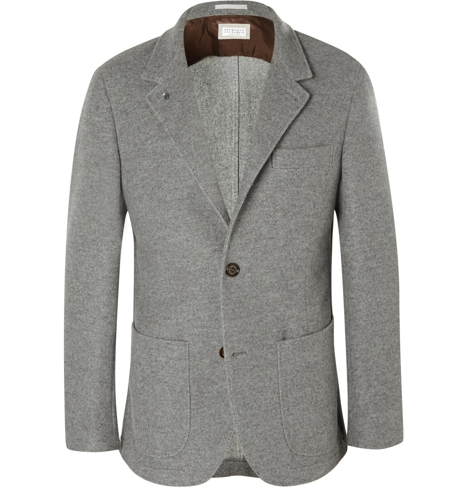 grey cashmere blazer